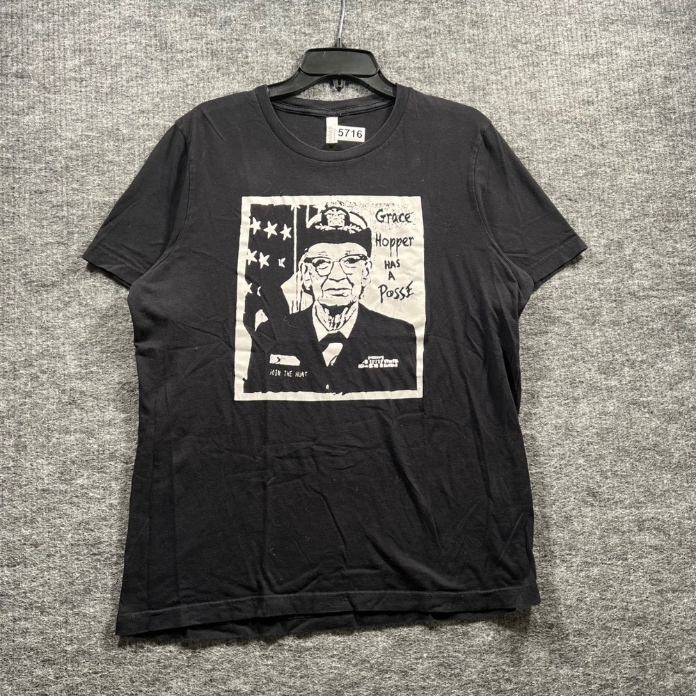 Bella Canvas Grace Hopper Has A Posse Bugcrowd Tech Graphic T-Shirt Black Large